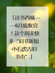 诗书西城——6月底收官！这个周末快来“旧书新知·小石虎古旧书市”