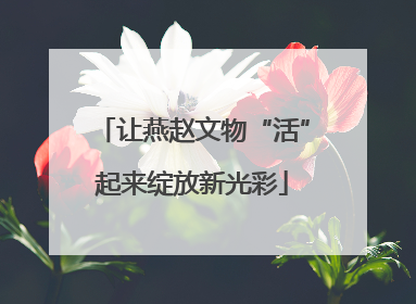让燕赵文物“活”起来绽放新光彩