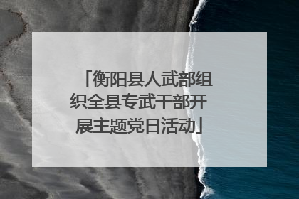 衡阳县人武部组织全县专武干部开展主题党日活动