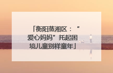 衡阳蒸湘区：“爱心妈妈”托起困境儿童别样童年