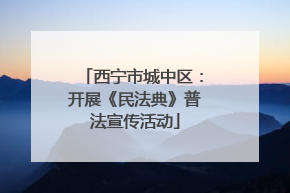 西宁市城中区：开展《民法典》普法宣传活动