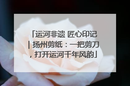 运河非遗 匠心印记｜扬州剪纸：一把剪刀，打开运河千年风韵