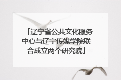 辽宁省公共文化服务中心与辽宁传媒学院联合成立两个研究院