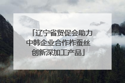 辽宁省贸促会助力中韩企业合作柞蚕丝创新深加工产品