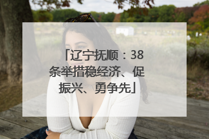 辽宁抚顺：38条举措稳经济、促振兴、勇争先