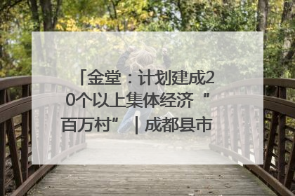 金堂：计划建成20个以上集体经济“百万村”｜成都县市新城高质量发展