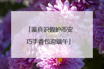 鉴真识假护币安 巧手香包迎端午