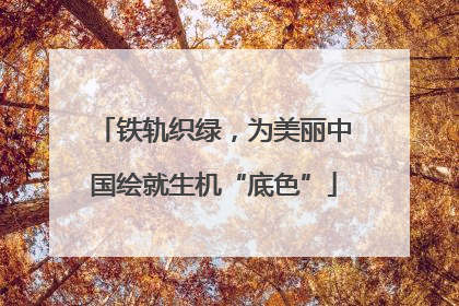 铁轨织绿，为美丽中国绘就生机“底色”
