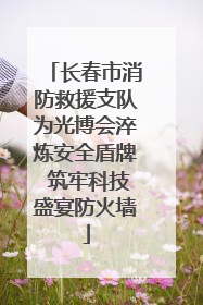 长春市消防救援支队为光博会淬炼安全盾牌 筑牢科技盛宴防火墙