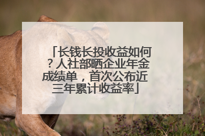 长钱长投收益如何？人社部晒企业年金成绩单，首次公布近三年累计收益率
