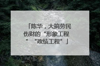 陈华，大搞劳民伤财的“形象工程”“政绩工程”