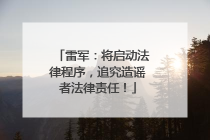 雷军：将启动法律程序，追究造谣者法律责任！