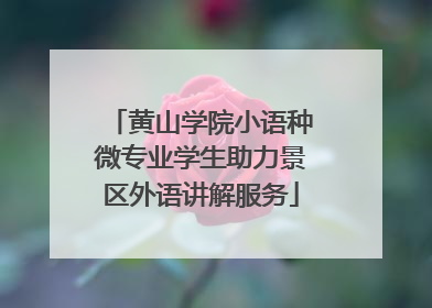 黄山学院小语种微专业学生助力景区外语讲解服务