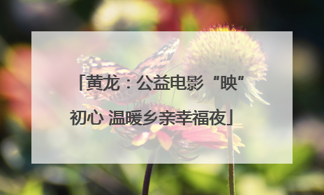 黄龙：公益电影“映”初心 温暖乡亲幸福夜