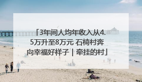 3年间人均年收入从4.5万升至8万元 石椅村奔向幸福好样子｜牵挂的村