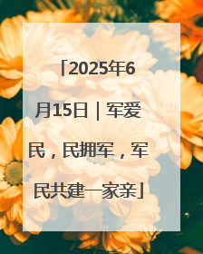 2025年6月15日｜军爱民，民拥军，军民共建一家亲