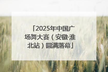 2025年中国广场舞大赛（安徽·淮北站）圆满落幕