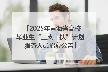 2025年青海省高校毕业生“三支一扶”计划服务人员招募公告