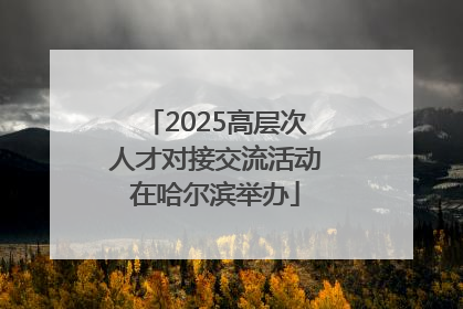 2025高层次人才对接交流活动在哈尔滨举办