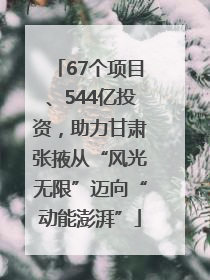 67个项目、544亿投资，助力甘肃张掖从“风光无限”迈向“动能澎湃”